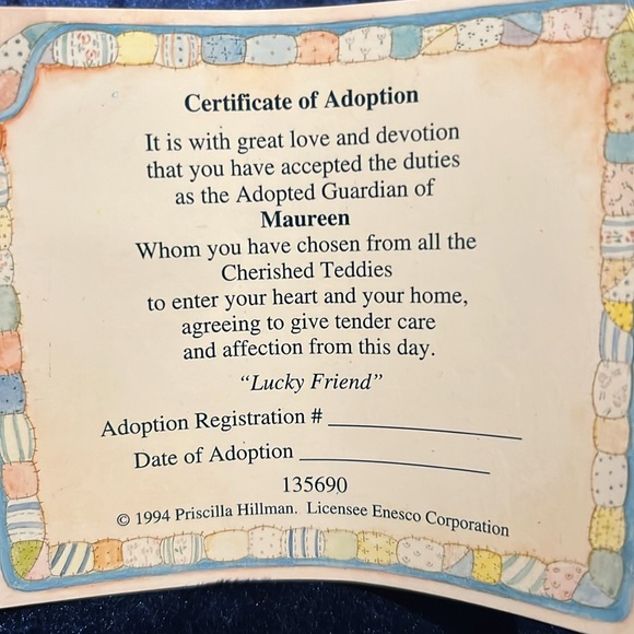 Cherished Teddies "Maureen" Lucky Friend Figurine - Picture 12 of 16